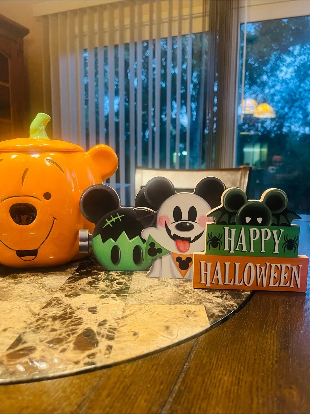 Halloween Winnie the Pooh Pumpkin Candy Jar - Orange